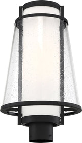 18"H Anau 1-Light Outdoor Matte Black / Glass