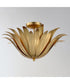 Firenze 3-Light Semi-Flush/Pendant Convertible Gold Leaf
