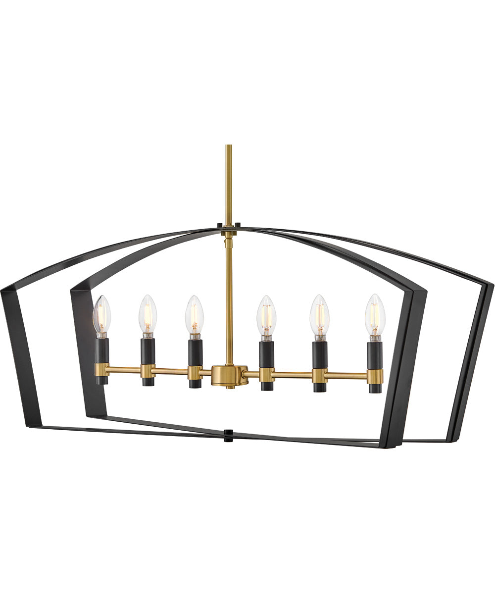 Sammi 6-Light Large Six Light Linear in Black