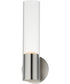 Highball Clear LED Wall Sconce Satin Nickel