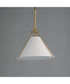 Lucas Single Pendant White/Natural Aged Brass