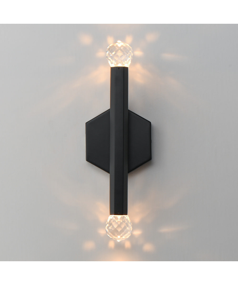 Allumettes 2-Light LED Wall Sconce Black