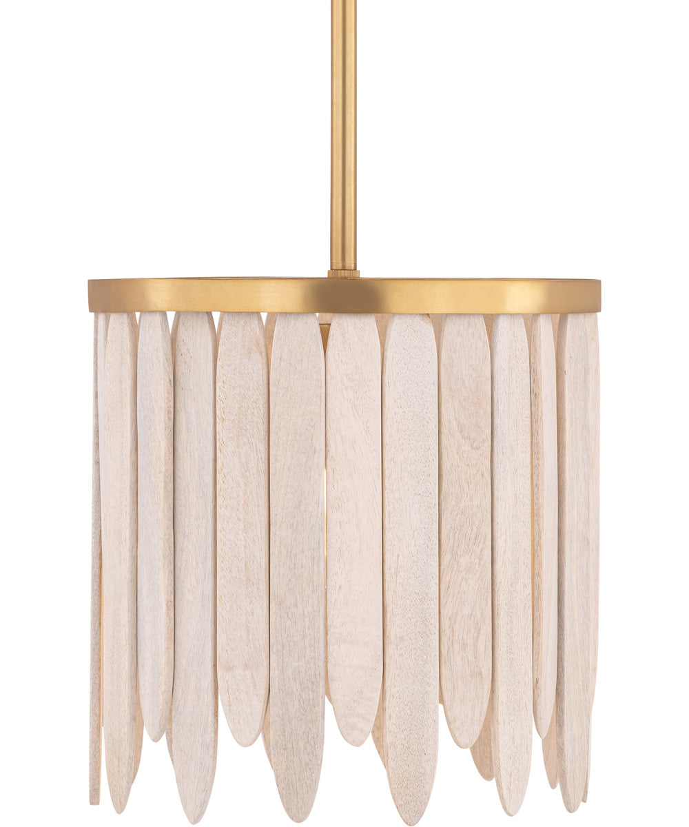 Marimba 12 inch Pendant Weathered White