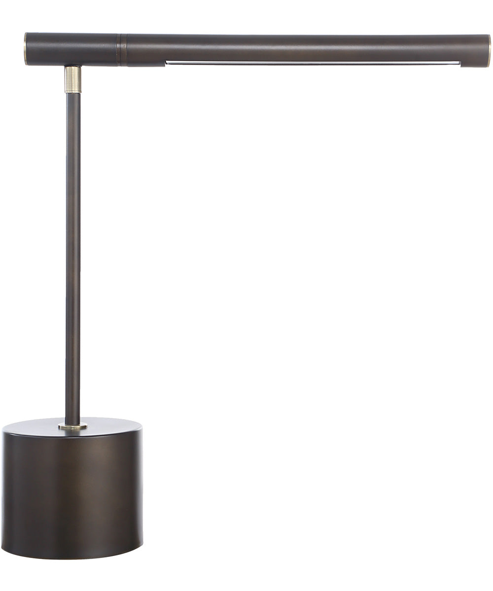 Modern Desk Lamp in Dark Bronze with Horizontal Arm