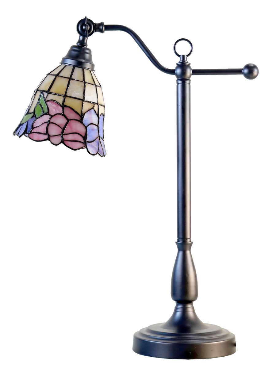 De Anaza 24 Inch  Tall Handmade Tiffany Desk Lamp