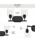 Reines 2-Light Bath Vanity with Clear Glass Shades Matte Black