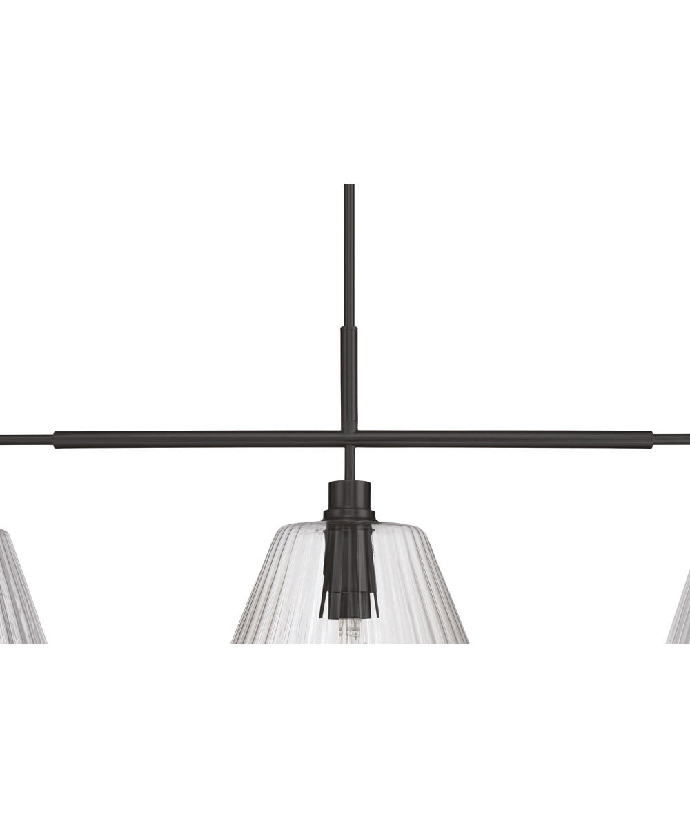 Pleated 3-Light Lighting Flat Black