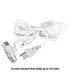 MAST Plug-In Wall Mount Pendant, 2 Light White Cord/Arm with Diffuser, White Linen Shade 18x18x10