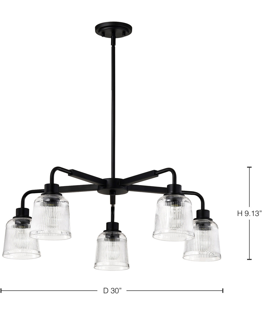 Grayson 5-Light Chandelier Matte Black
