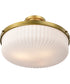 Solara 3-Light Close-to-Ceiling Natural Brass