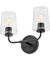 Kline 3-Light Small Two Light Vanity in Black