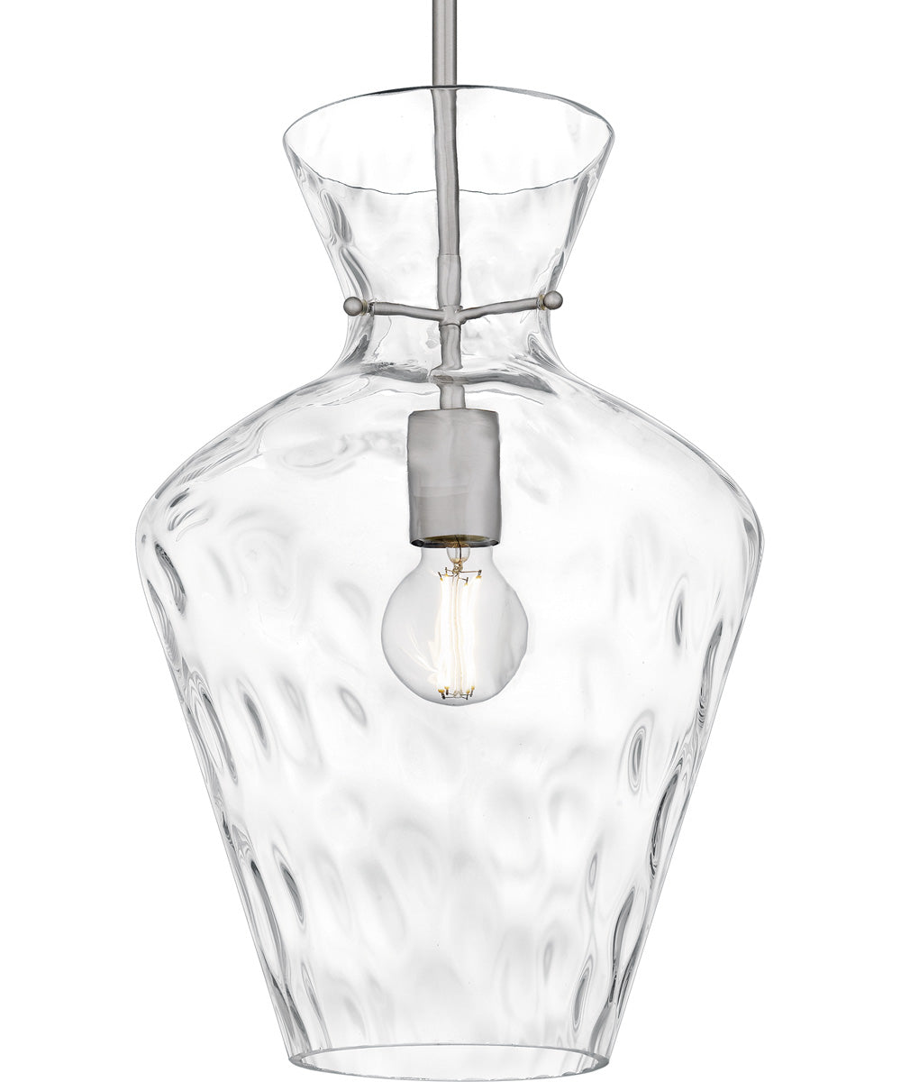 Drover 1-Light 12"W Brushed Nickel Pendant Ceiling Light