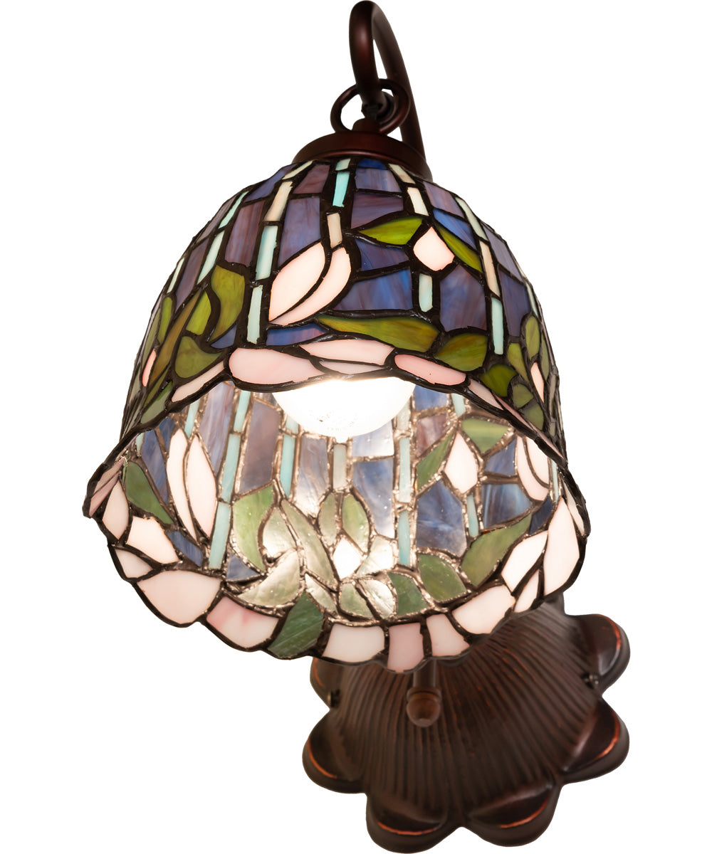 7" Wide Tiffany Flowering Lotus Wall Sconce