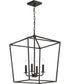 Emma 4-Light Pendant Dark Bronze