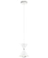 Kordan 8"W 1-Light LED Matte White  Metal Hourglass Mini Pendant Light Fixture by Kichler