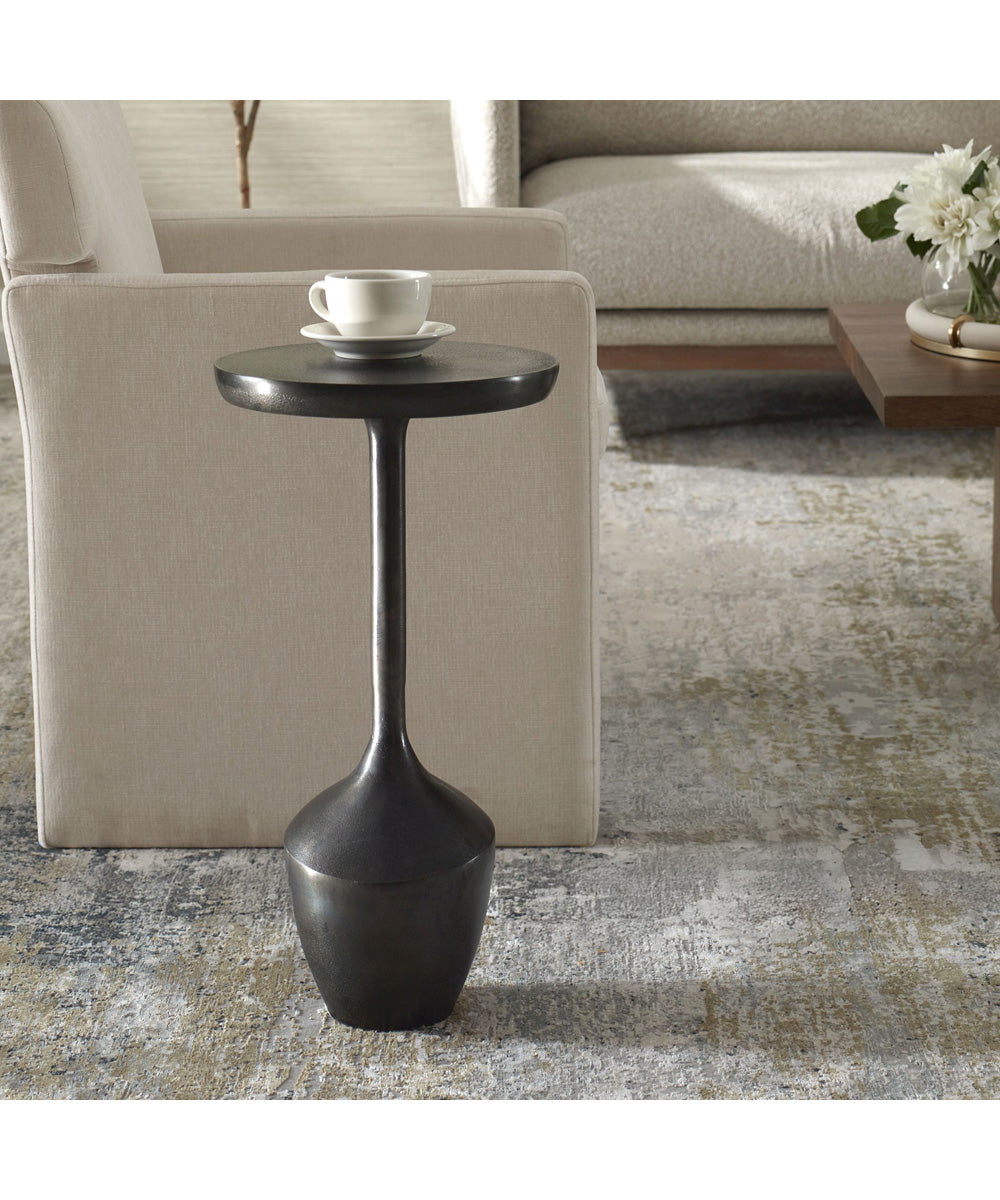 Accent Table in Raw Dark Brown