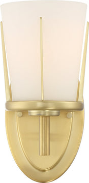 5"W Serene 1-Light Vanity & Wall Natural Brass