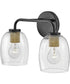 Percy 2-Light Small Two Light Vanity in Black