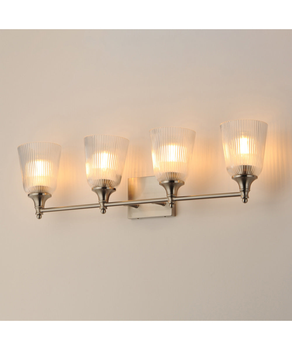 Julip 4-Light Bath Vanity Satin Nickel