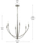 Jheni 6-Light Chandelier Brushed Nickel