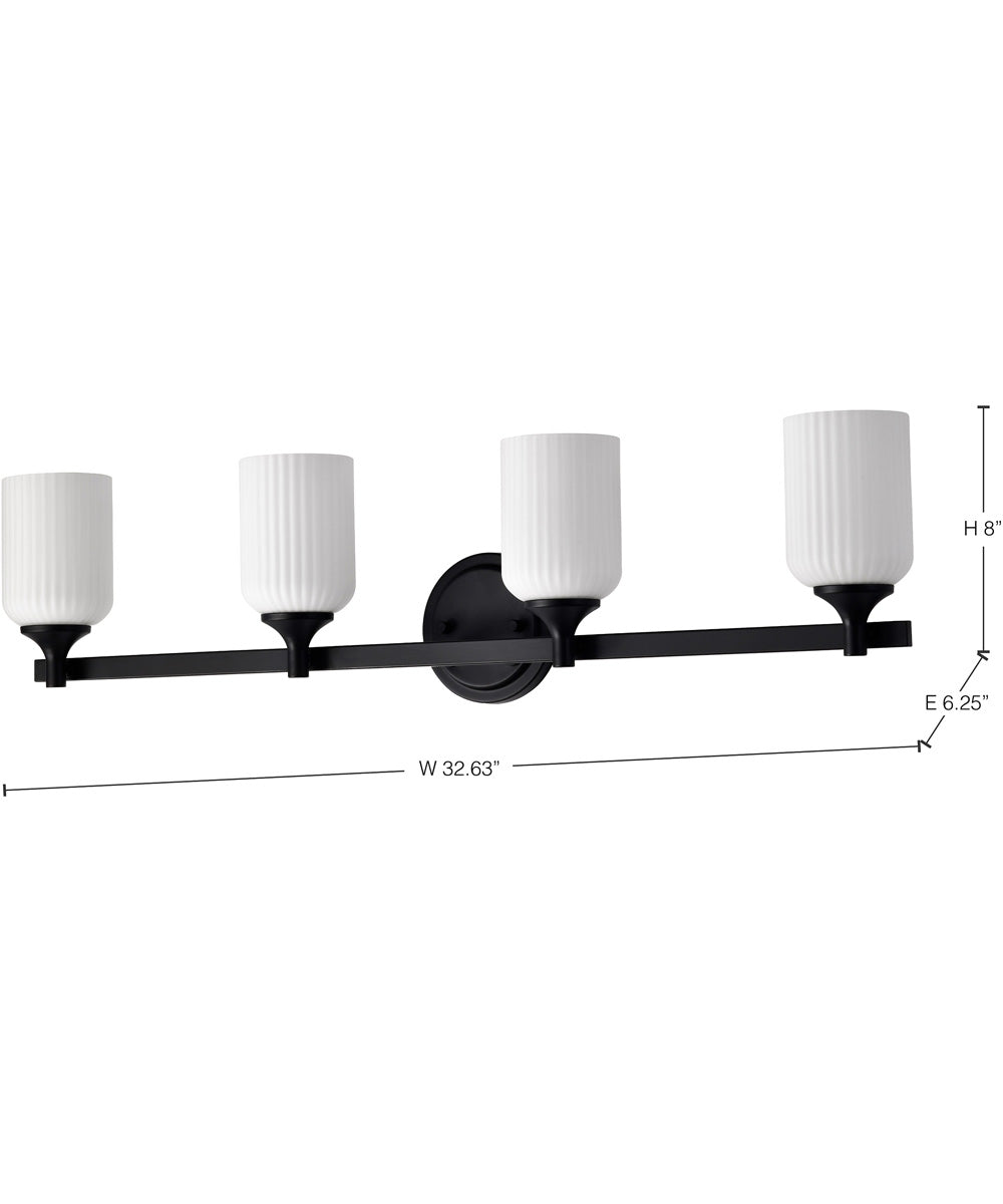 Solara 4-Light Vanity & Wall Matte Black