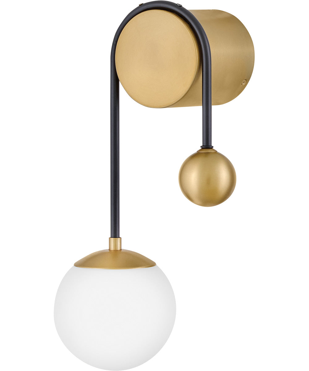 Auggie 1-Light Medium Single Light Sconce in Black