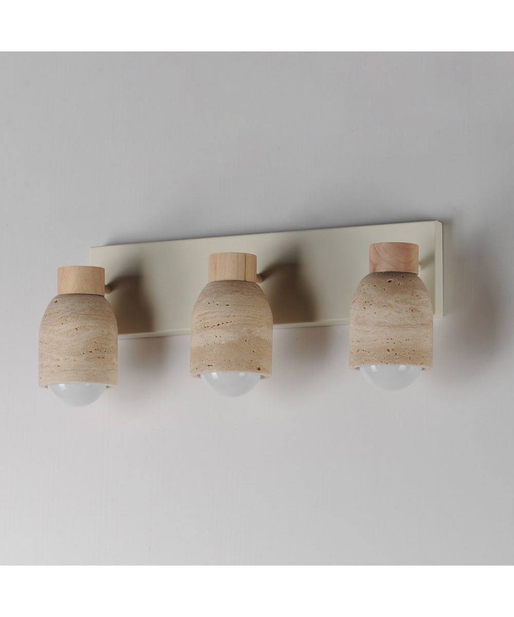Pompeii 3-Light Bath Vanity Travertine / Oyster