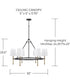 Hollis 6-Light Chandelier Matte Black with Hammered Gold