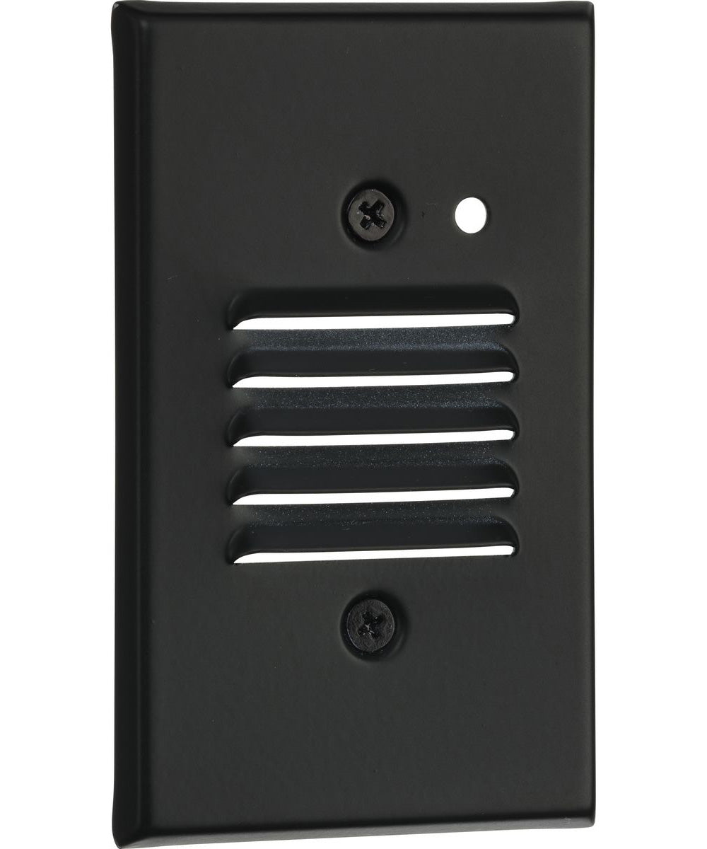 LED Indoor/Outdoor Integrated LED Wall or Step Light with Photocell Black