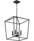 Emma 4-Light Pendant Dark Bronze