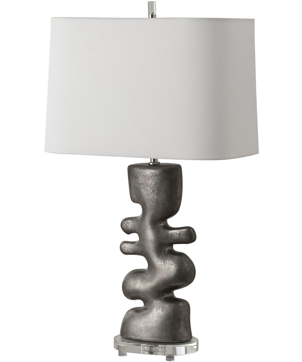 Free Flowing Nickel Table Lamp