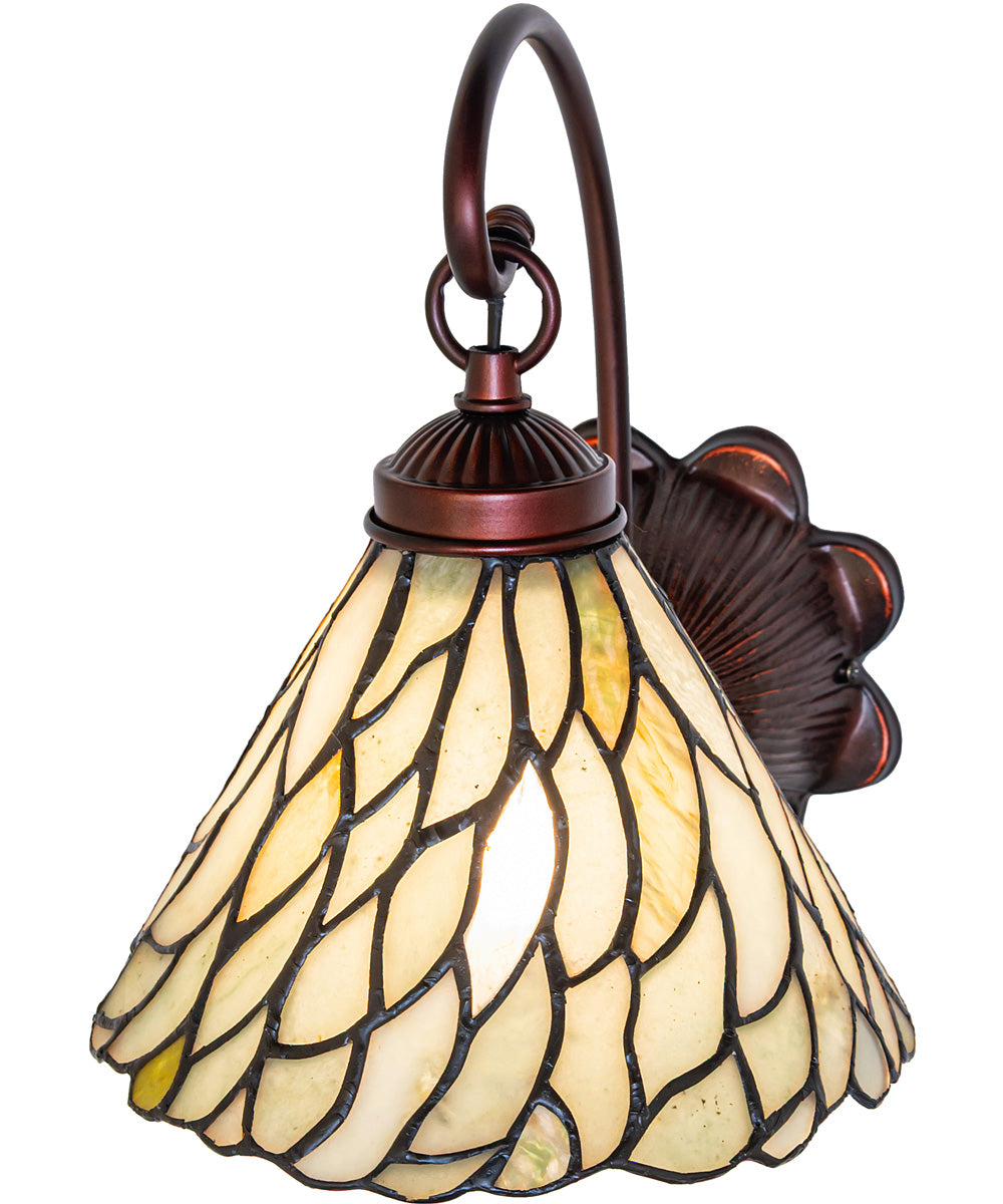8" Wide Willow Jadestone Wall Sconce