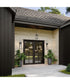 Ryle 1-Light Extra Large Wall Lantern with Clear Glass Panels Matte Black