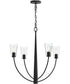 Jheni 4-Light Chandelier with Clear Glass Shades Matte Black