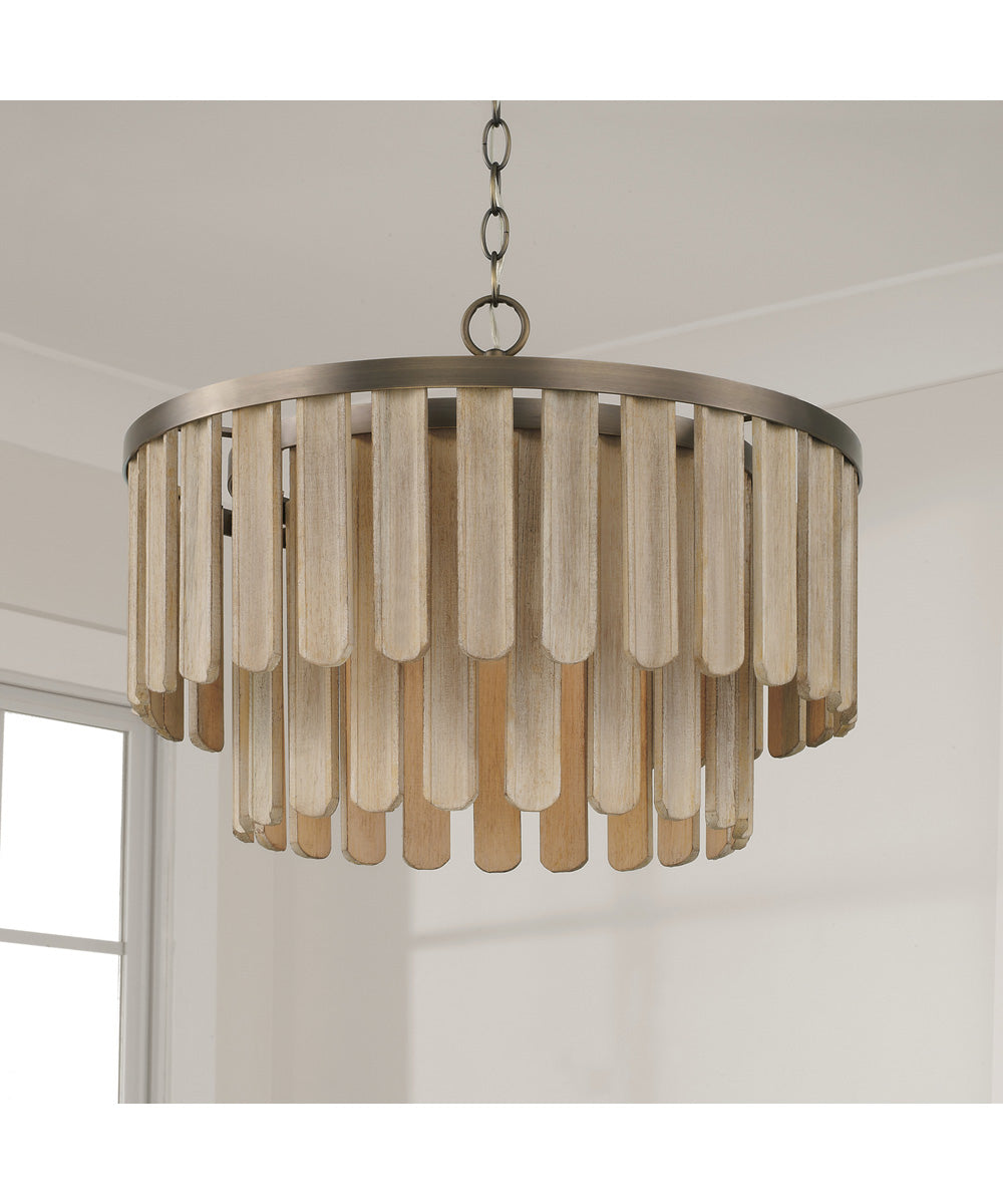 Jada 1-Light Semi-Flush Dark Brass