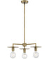 24"W Bizet 3-Light Chandelier Vintage Brass