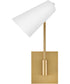 Bray 1-Light Medium Swing Arm Single Light Sconce in Lacquered Brass