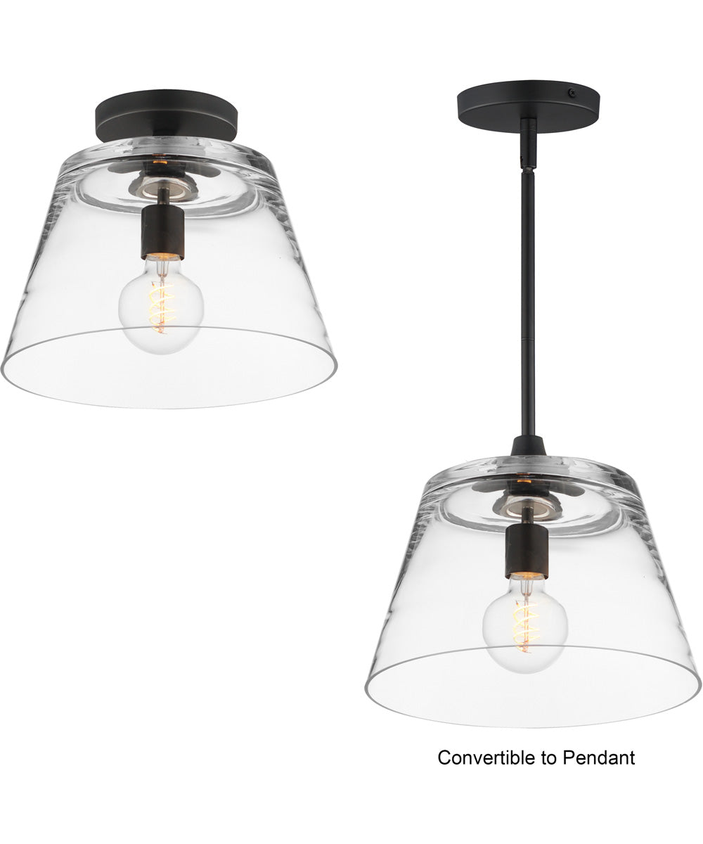 Hudson 1-Light Semi-Flush Mount/Pendant Black