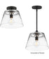 Hudson 1-Light Semi-Flush Mount/Pendant Black