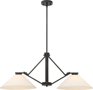 37"W Nome 2-Light Pendant Mahogany Bronze