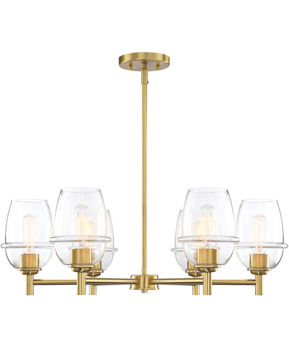 Summer Jazz 6 Light Chandelier Brushed Gold
