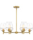 Summer Jazz 6 Light Chandelier Brushed Gold