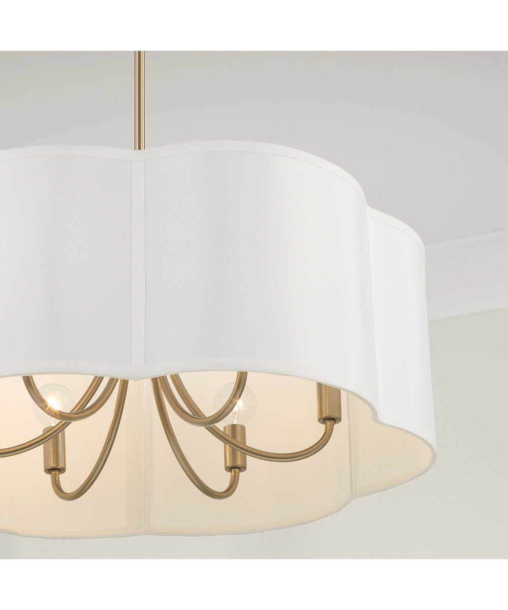 Sabine 6-Light Pendant Matte Brass