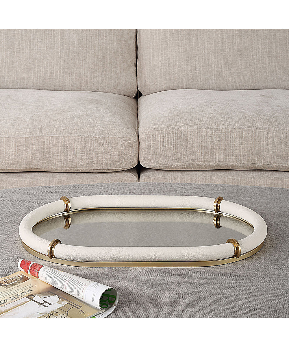 Cyprus Leather Oval Tray