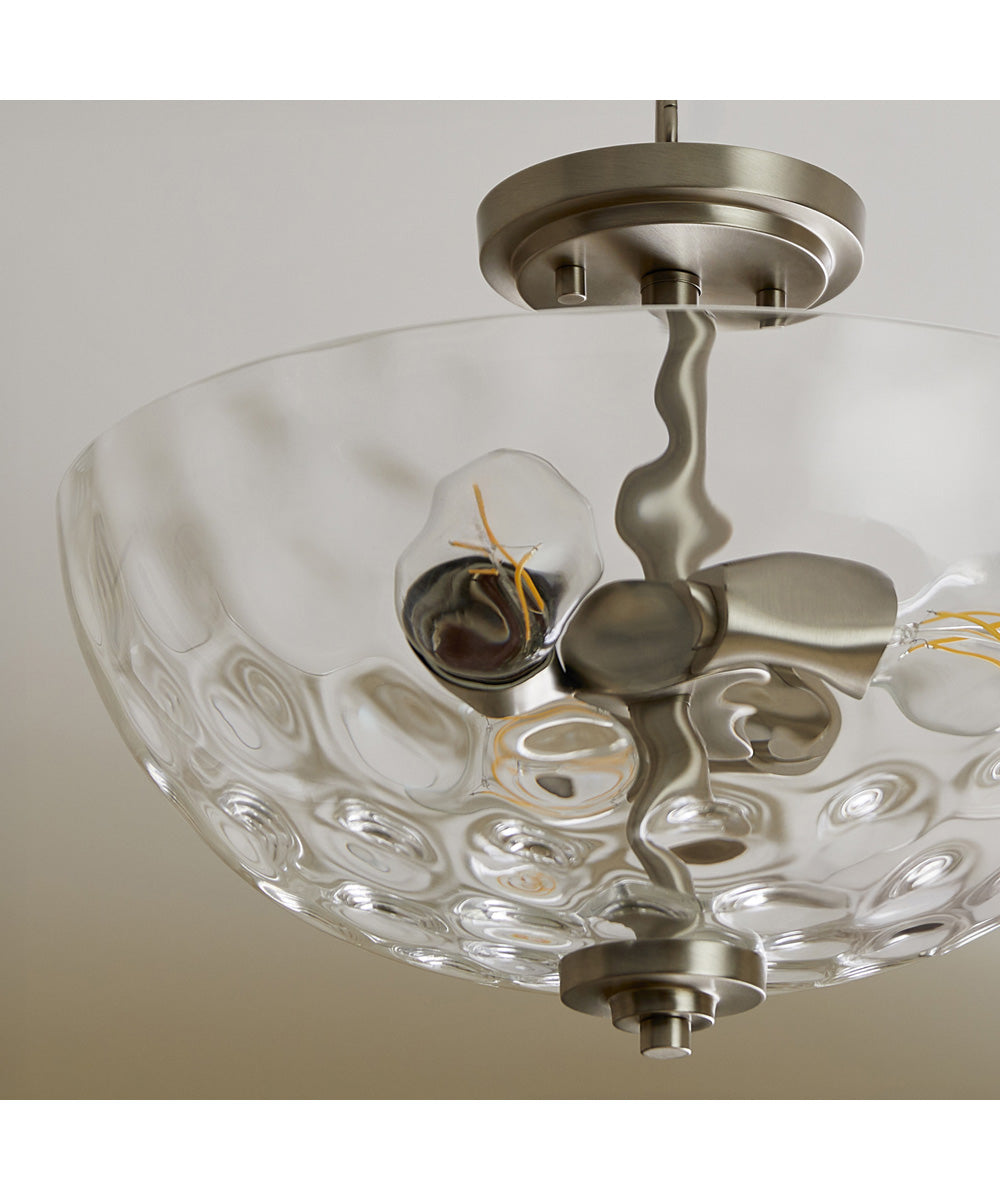 Adams 3-light Dual Mount Light Fixture Satin Nickel