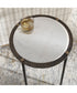 Wren Round White Marble Accent Table