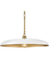 Sadie 1-Light Medium Dome Chandelier in Lacquered Brass