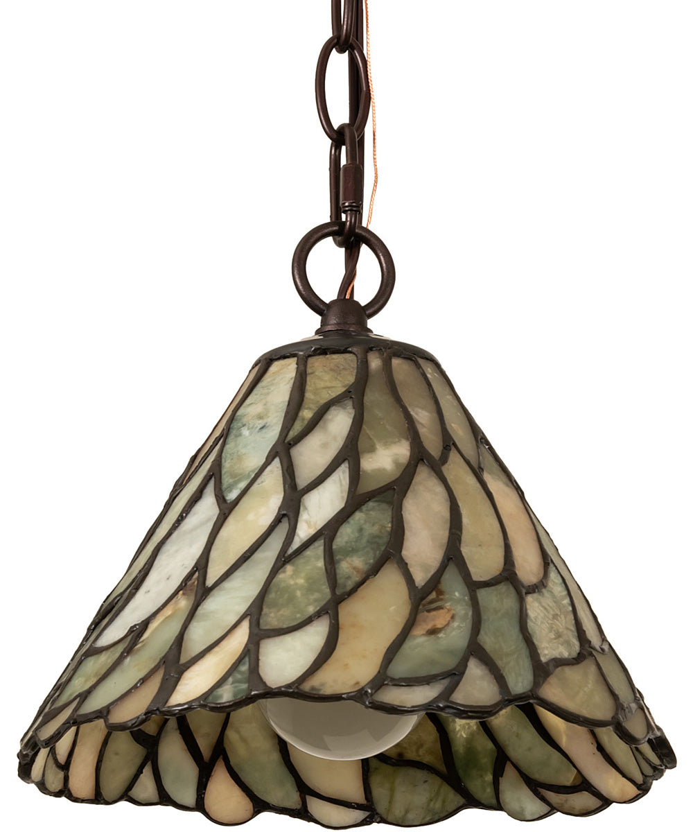 8" Wide Willow Jadestone Mini Pendant