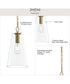 Jheni 1-Light Pendant with Clear Glass Shade Brushed Gold