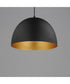 Tova 14 inch Pendant Black / Gold